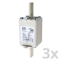 ETI - 004110095_VPE - 3x Sicherung NH1 200A DC